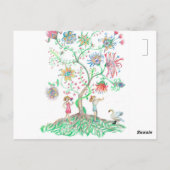 Blumenbaumkunst Postkarte (Rückseite)