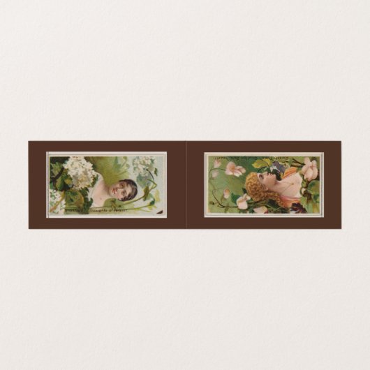 Blumenbeauties 50 und 49 Lesezeichen Visitenkarten (Außenseite Aufgefaltet)