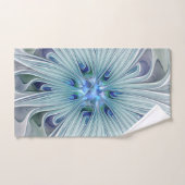 Blumenbeauty Abstrakt Moderne Blaue Pastell Blume Badhandtuch Set (Handtuch)