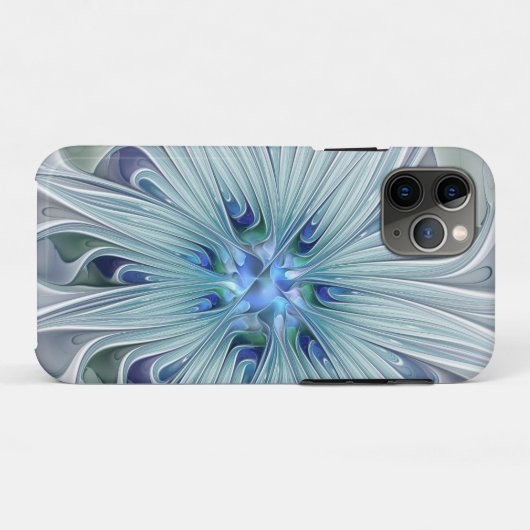 Blumenbeauty Abstrakt Moderne Blaue Pastell Blume Case-Mate iPhone Hülle (Rückseite (Horizontal))