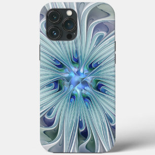 Blumenbeauty Abstrakt Moderne Blaue Pastell Blume Case-Mate iPhone Hülle