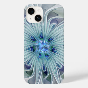 Blumenbeauty Abstrakt Moderne Blaue Pastell Blume Case-Mate iPhone 14 Hülle
