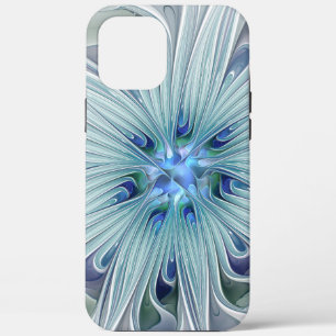 Blumenbeauty Abstrakt Moderne Blaue Pastell Blume Case-Mate iPhone Hülle