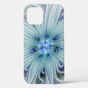 Blumenbeauty Abstrakt Moderne Blaue Pastell Blume Case-Mate iPhone Hülle