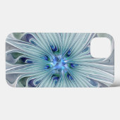 Blumenbeauty Abstrakt Moderne Blaue Pastell Blume Case-Mate iPhone Hülle (Rückseite (Horizontal))