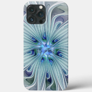Blumenbeauty Abstrakt Moderne Blaue Pastell Blume Case-Mate iPhone Hülle
