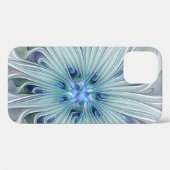 Blumenbeauty Abstrakt Moderne Blaue Pastell Blume Case-Mate iPhone Hülle (Rückseite (Horizontal))