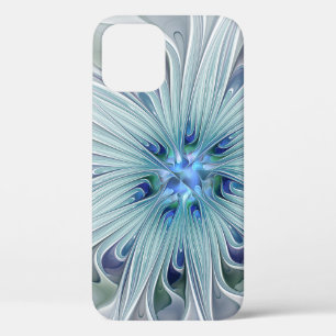 Blumenbeauty Abstrakt Moderne Blaue Pastell Blume Case-Mate iPhone Hülle