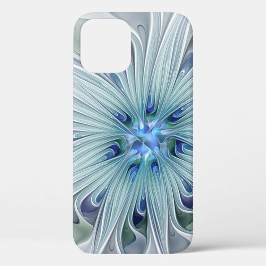 Blumenbeauty Abstrakt Moderne Blaue Pastell Blume Case-Mate iPhone Hülle (Rückseite)