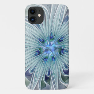 Blumenbeauty Abstrakt Moderne Blaue Pastell Blume Case-Mate iPhone Hülle