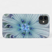 Blumenbeauty Abstrakt Moderne Blaue Pastell Blume Case-Mate iPhone Hülle (Rückseite (Horizontal))