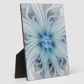 Blumenbeauty Abstrakt Moderne Blaue Pastell Blume Fotoplatte (Seite)