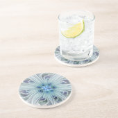 Blumenbeauty Abstrakt Moderne Blaue Pastell Blume Getränkeuntersetzer (Seite)