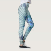 Blumenbeauty Abstrakt Moderne Blaue Pastell Blume Leggings (Rechts)