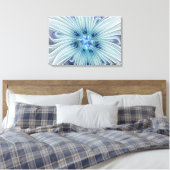 Blumenbeauty Abstrakt Moderne Blaue Pastell Blume Leinwanddruck (Insitu (Schlafzimmer))