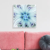 Blumenbeauty Abstrakt Moderne Blaue Pastell Blume Leinwanddruck (Insitu (Wohnzimmer))