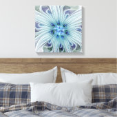Blumenbeauty Abstrakt Moderne Blaue Pastell Blume Leinwanddruck (Insitu (Schlafzimmer))