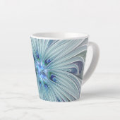 Blumenbeauty Abstrakt Moderne Blaue Pastell Blume Milchtasse (Rechte Ecke)