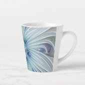 Blumenbeauty Abstrakt Moderne Blaue Pastell Blume Milchtasse (Rechts)