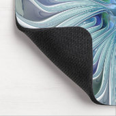 Blumenbeauty Abstrakt Moderne Blaue Pastell Blume Mousepad (Ecke)