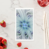 Blumenbeauty Abstrakt Moderne Blaue Pastell Blume Serviette (Beispiel)