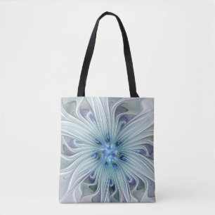 Blumenbeauty Abstrakt Moderne Blaue Pastell Blume Tasche