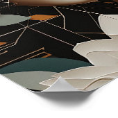 Blumenbeauty - Abstraktes Frauenportrait Moderne K Poster (Ecke)