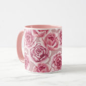 Blumenbeauty - Becher mit rosa rosa Blume. Tasse (Vorderseite Links)