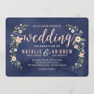 Blumenbeauty Editable Farbe Hochzeit Einladung