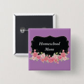 Blumenbeauty Homeschool Mama Button (Vorne & Hinten)