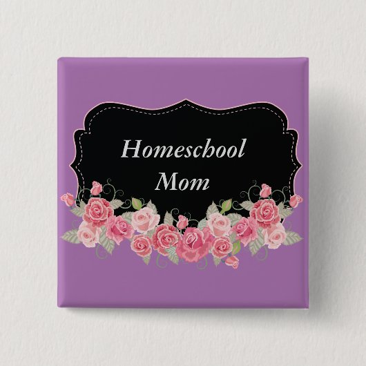 Blumenbeauty Homeschool Mama Button (Vorderseite)