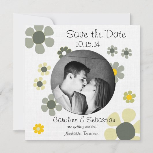 Blumenbeauty - Save the Date Karte (Vorderseite)