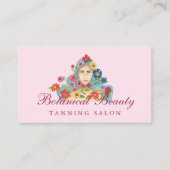 Blumenbeauty Woman Botanischer Solarium Salon Visitenkarte (Vorderseite)