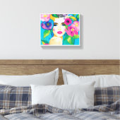 Blumenbeauty World Color 2 Canvas Print Leinwanddruck (Insitu (Schlafzimmer))