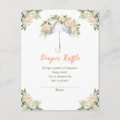 Blumenbecher für Babydusche Windelwanne Begleitkarte (Vorderseite)