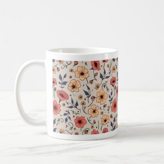 Blumenbecher Kaffeetasse (Links)