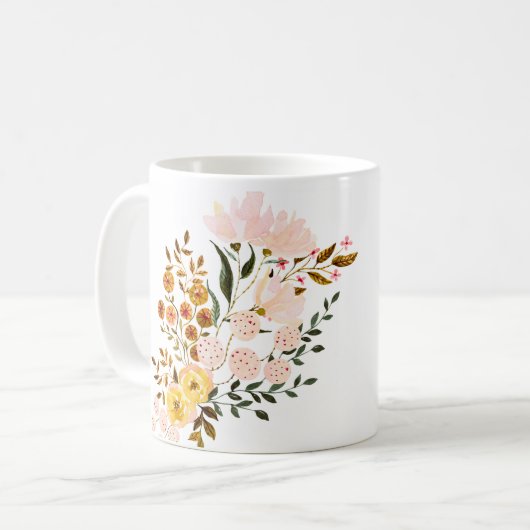 Blumenbecher Kaffeetasse (Vorderseite Links)