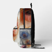 Blumenbecher mit weißem Hintergrund | Stylish Ev Bedruckter Rucksack (Rechts)