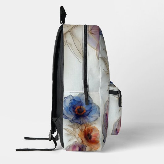 Blumenbecher mit weißem Hintergrund | Stylish Ev Bedruckter Rucksack (Links)