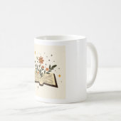 Blumenbecher 'Offenes Buch' Kaffeetasse (VorderseiteRechts)