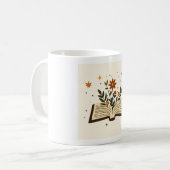 Blumenbecher 'Offenes Buch' Kaffeetasse (Vorderseite Links)