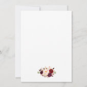 Blumenbecher-Rahmen für Hochzeiten Einladung (Rückseite)