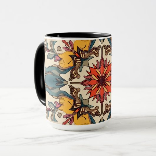 Blumenbecher Tasse (Vorderseite Links)