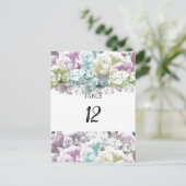 Blumenbecher-Tischkarte für Bouquet Pastel Postkarte (Stehend Vorderseite)