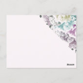 Blumenbecher-Tischkarte für Bouquet Pastel Postkarte (Rückseite)