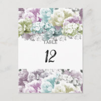 Blumenbecher-Tischkarte für Bouquet Pastel
