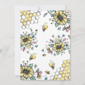 Blumenbeehive Honey So Sweet Bee 10. Geburtstag Einladung (Rückseite)