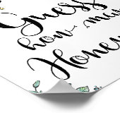 Blumenbeehive Honey Sweet Bee Guess Honeycombs Poster (Ecke)