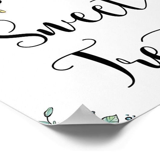 Blumenbeehive Honey Sweet Bee Sweet Leckereien Poster (Ecke)