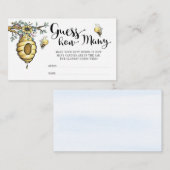 Blumenbeehive Honey Sweet Bees Guess wie viele Begleitkarte (Vorne/Hinten)